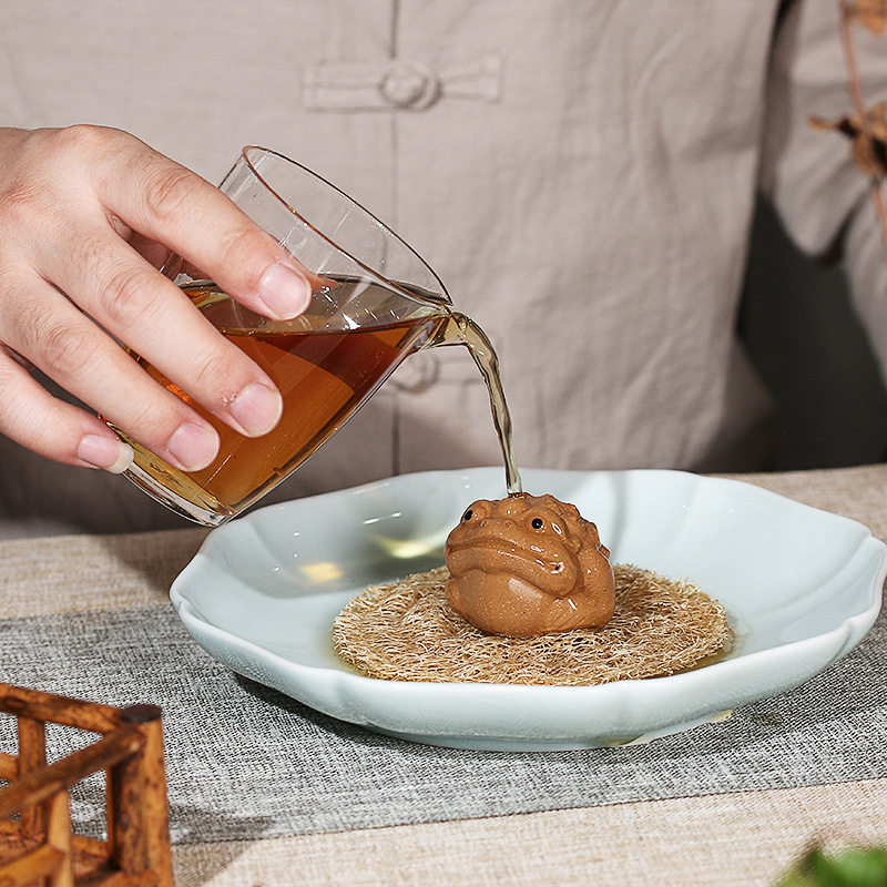 宜兴原矿宝宝紫砂茶宠招财小金金蟾茶道摆件茶宠摆件