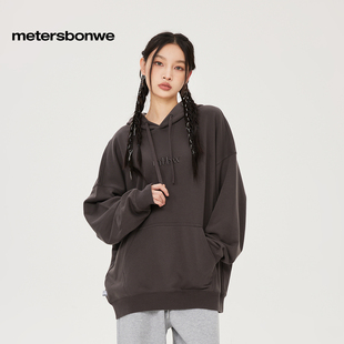 美特斯邦威连帽卫衣春夏新款情侣装舒适重磅潮高级感美式百搭卫衣