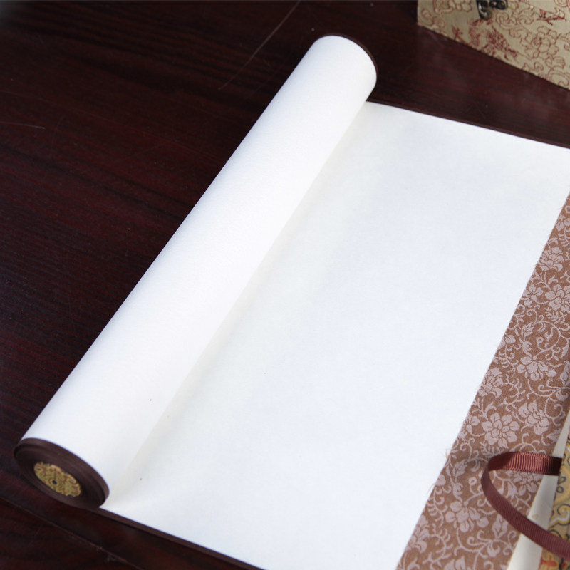 手卷宣纸空白长卷千寿定制专用国画书法精裱宣纸