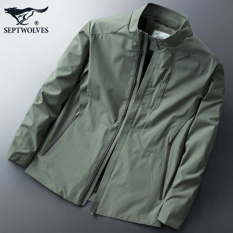 七匹狼新款夹克男春季户外运动休闲立领外套韩风潮流百搭工装上衣