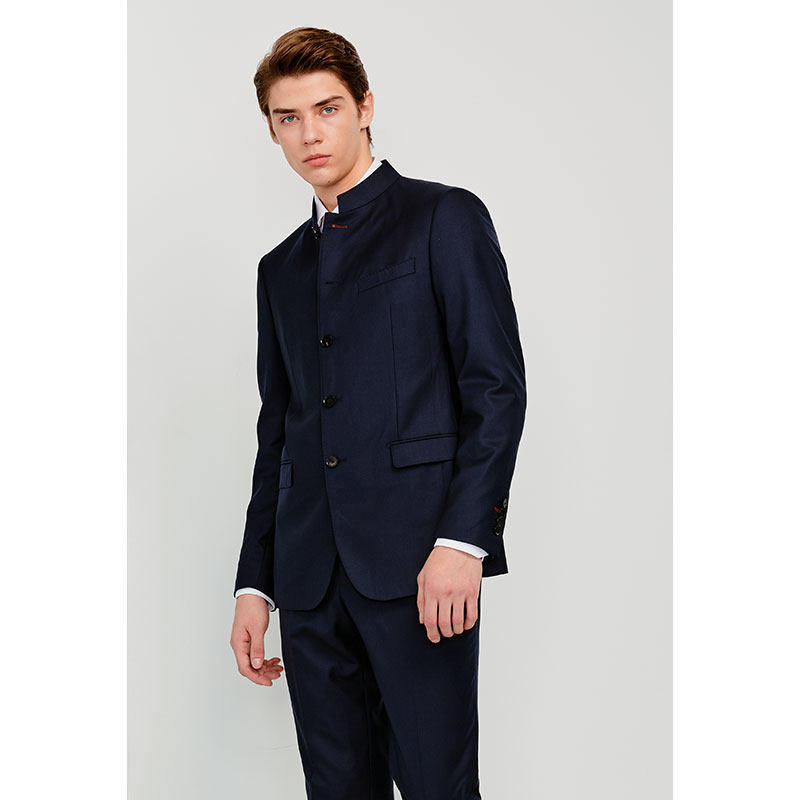 报喜鸟春秋秋季中式西装套装上衣男士修身商务西服套装