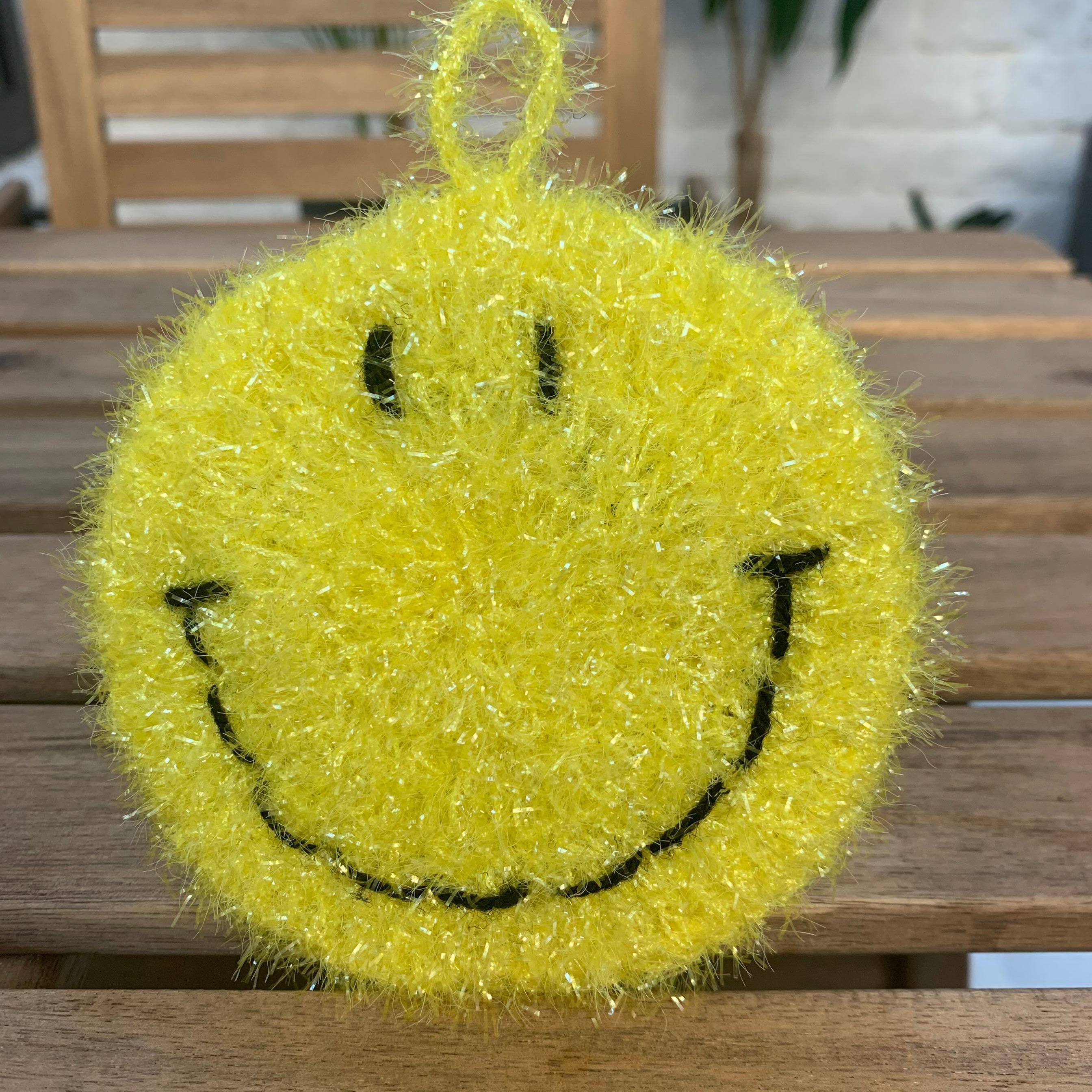 洗碗出口韩国ins网红smile黄色笑脸可爱腮红百洁布