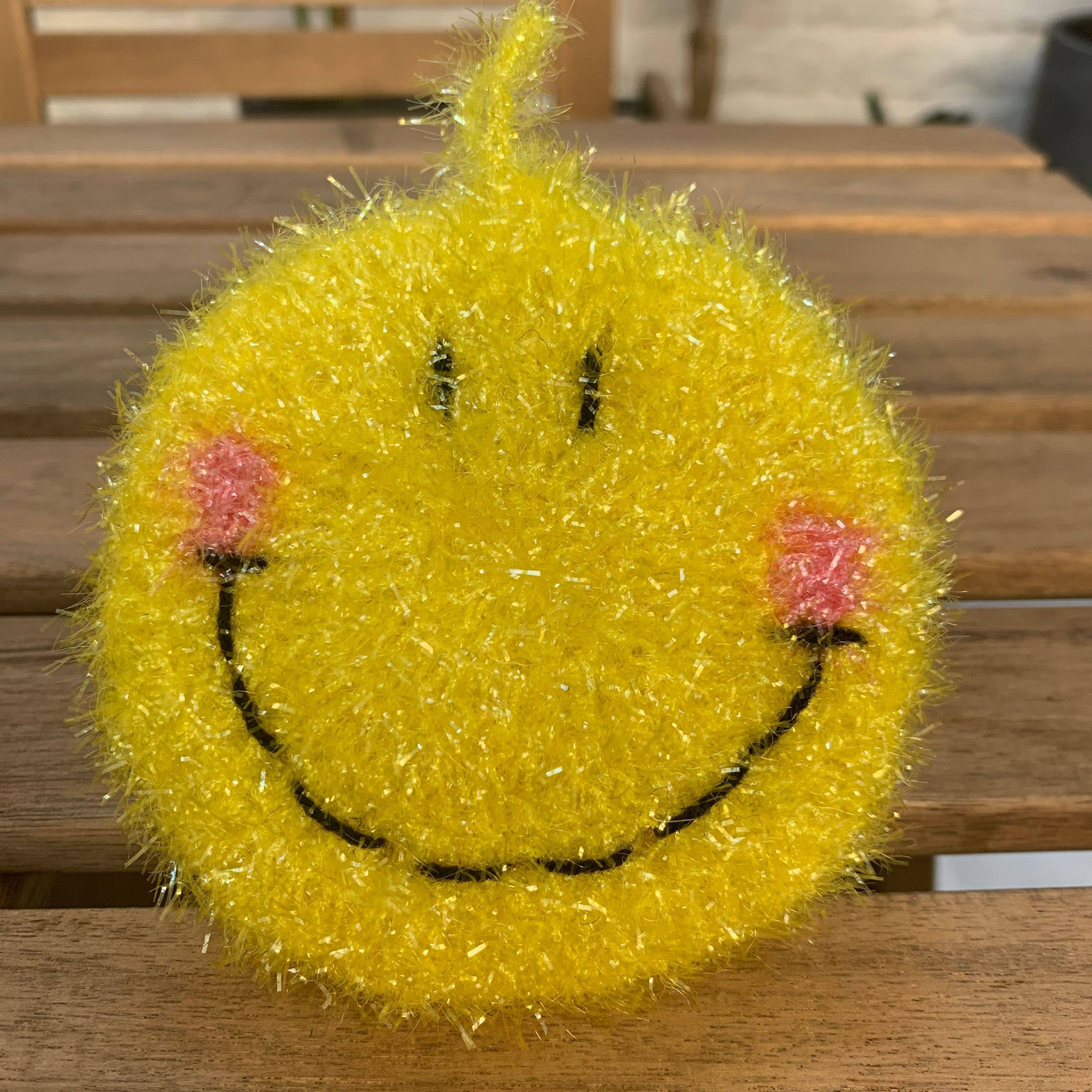 洗碗出口韩国ins网红smile黄色笑脸可爱腮红百洁布