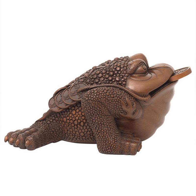 铜之三足金蟾家居装饰摆件三脚蟾蜍高档紫铜开业摆件