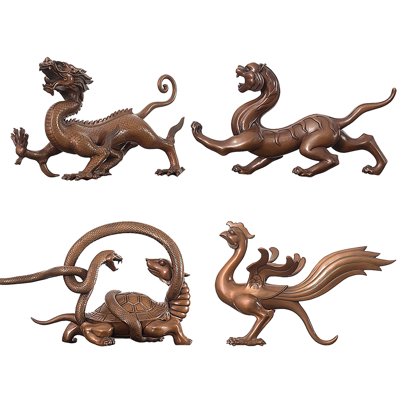 铜制工艺品神兽摆件青龙白虎朱雀玄武家居办公室客厅摆件