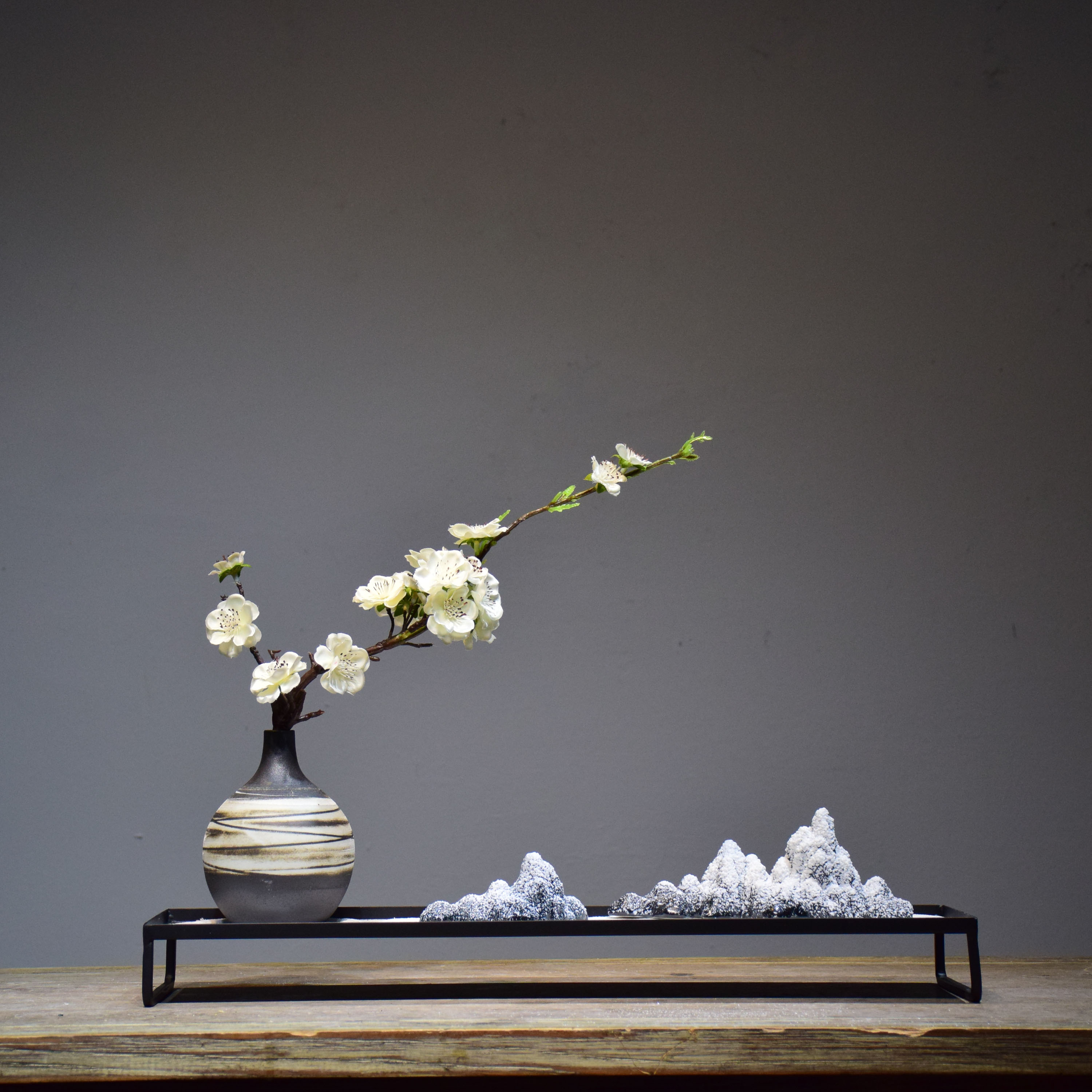 新中式陶瓷复古花瓶创意插花微景观禅意摆件客厅酒店玄关家居装饰