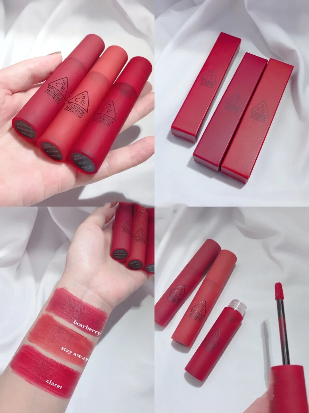 新款3cebearberry唇釉3cesoover慕斯stayawayclaret唇彩