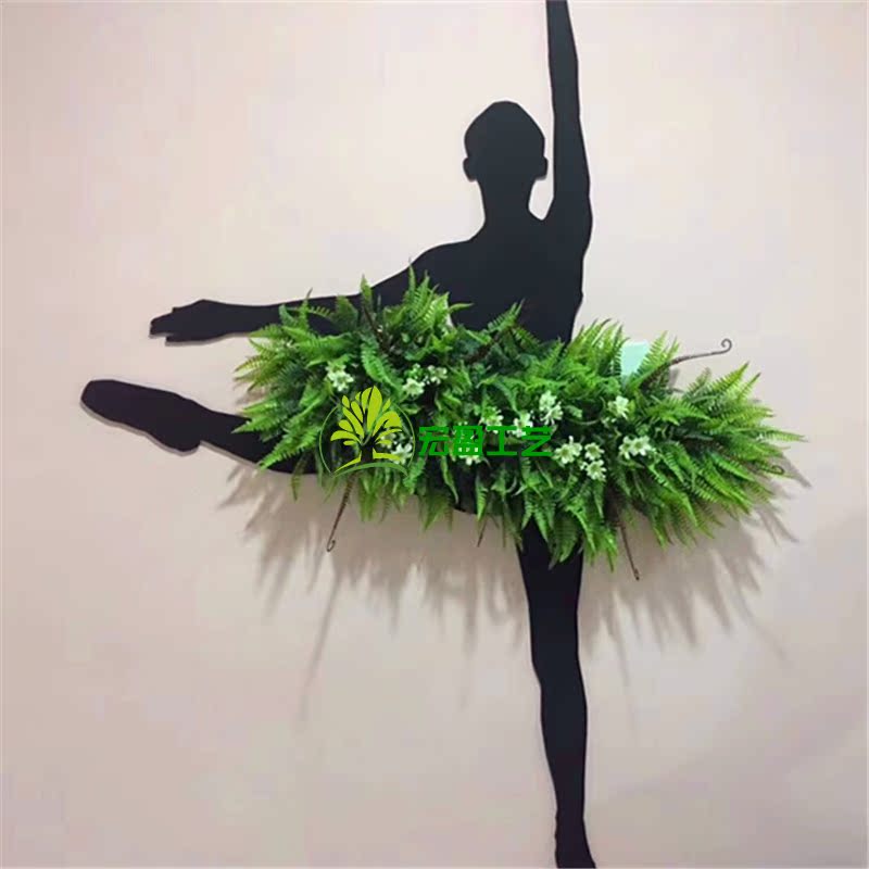植物仿真绿植背景墙舞蹈培训中心商场花墙电视电视墙景观小品