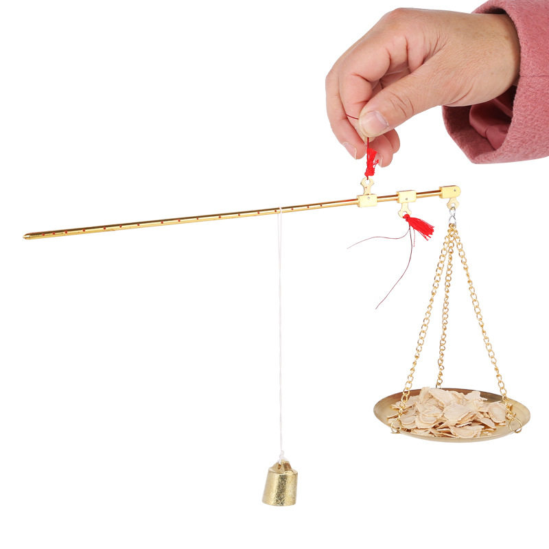 药店中药秤小药材克秤老杆杆秤中医老式小铜手提秤