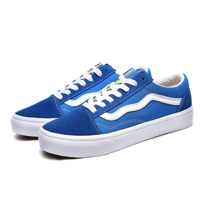 万斯浅蓝色低帮帆布style36脏橘夏季系带休闲板鞋男wans官网正品