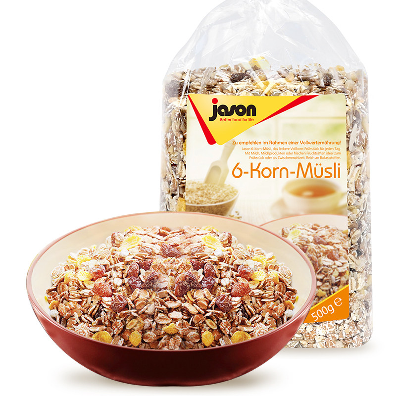 水果荷兰进口捷森五种葡萄干谷物麦片即食冲饮水果