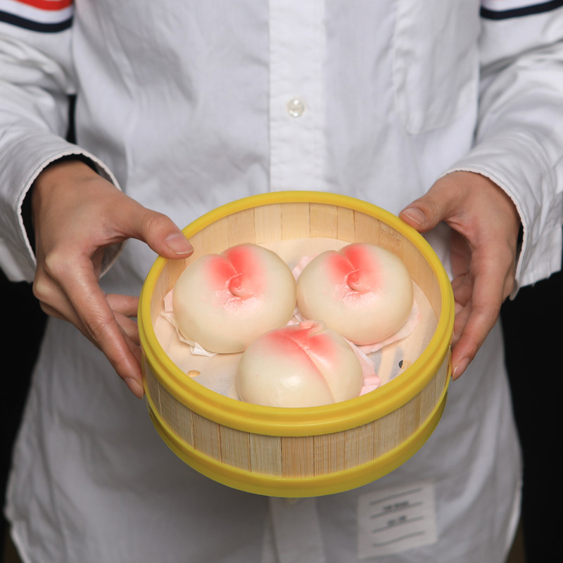 寿桃广东名点福寿莲蓉520g12个宴席餐厅寿包包点