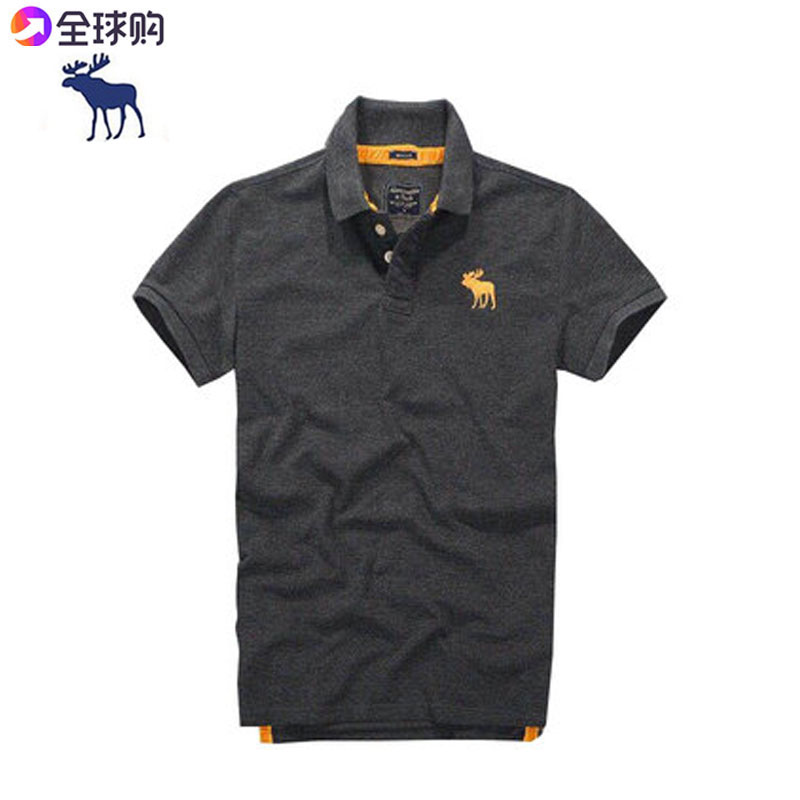 Abercrombie Fitch翻领af男士polo衫商务休闲短袖t恤修身大码男装