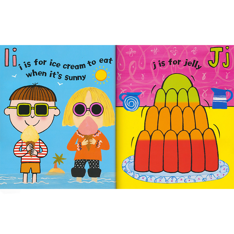 alphabet进口原版英文绘本冰淇淋字母ice兰书吴敏儿童读物原版书