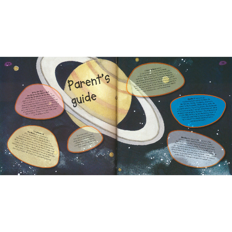 the月球进口原版英文画风清新读物认知启蒙原版其它