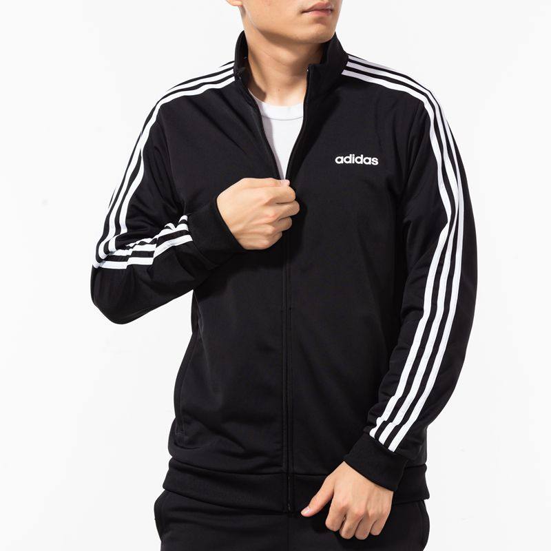 阿迪达斯外套男装2021春季新款三道杠运动服跑步休闲运动茄克