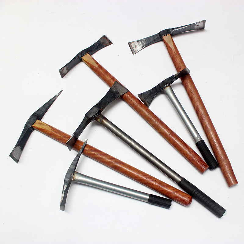 手工锻打轨道两用锄斧洋镐多功能锄挖采药锄头锄头