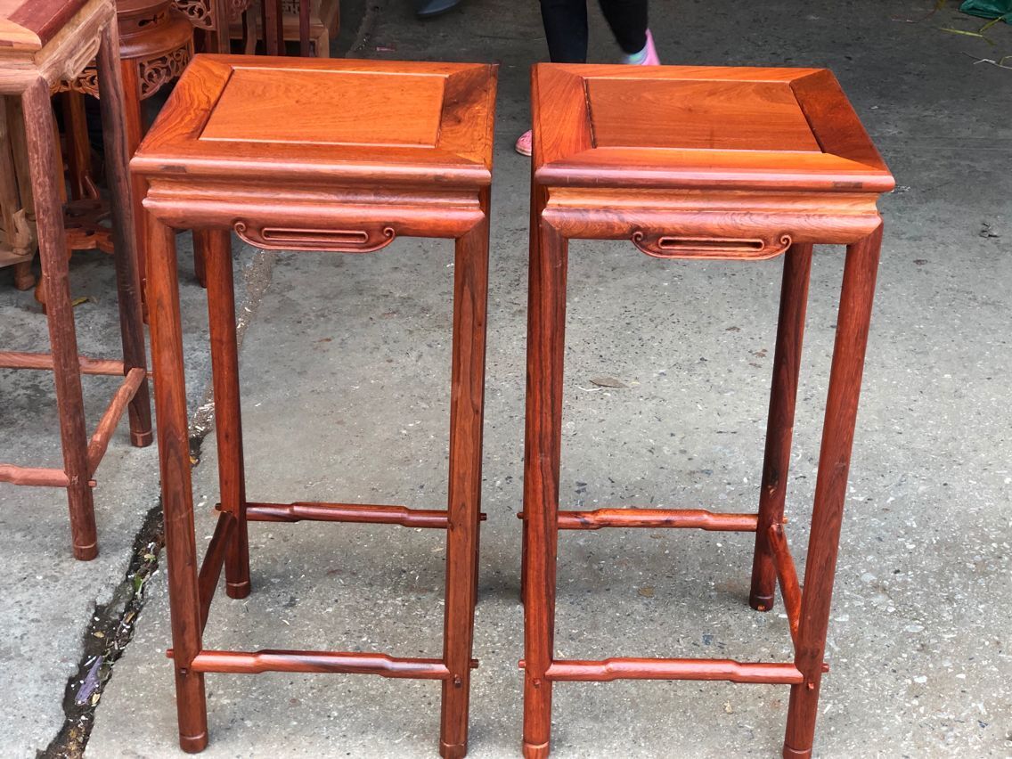 花架红木缅甸花梨客厅实木多层落地室内外仿古花架