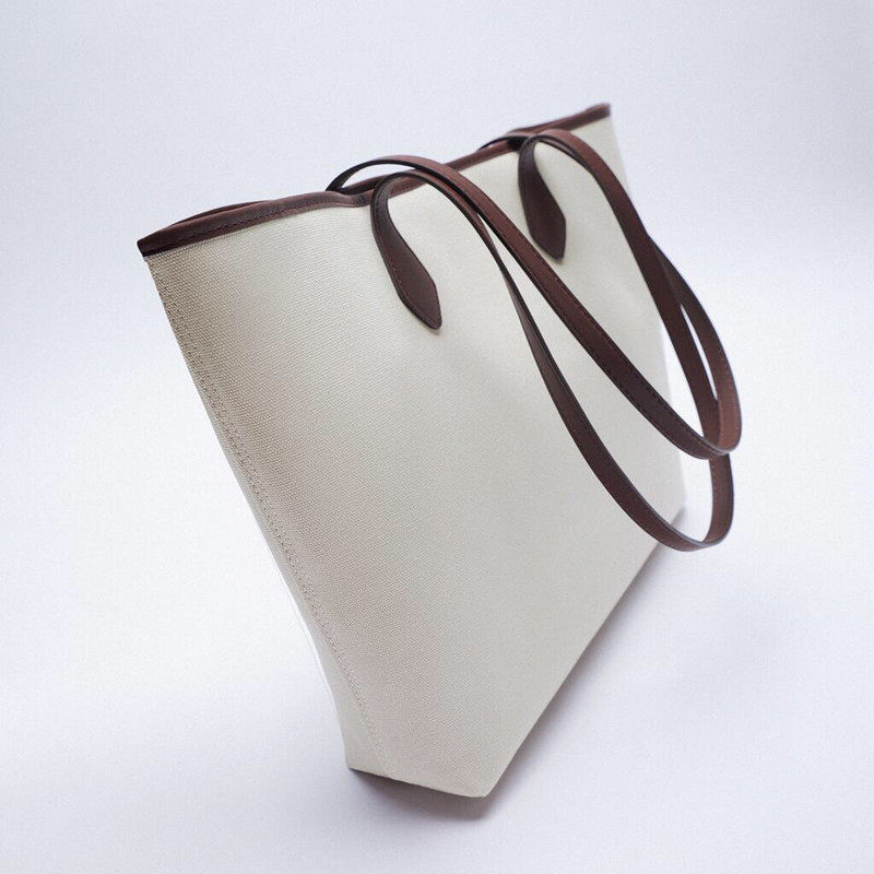 zara新款女包大容大容量量子帆布包单肩手提休闲挎包