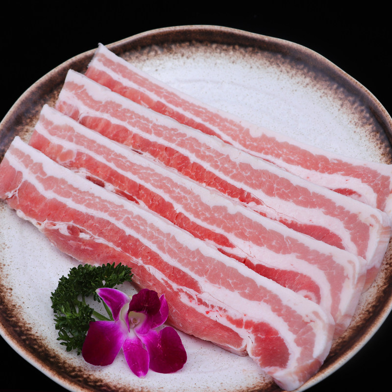 烤肉精选厚切五花肉片韩国烧烤食材韩式商用生猪肉