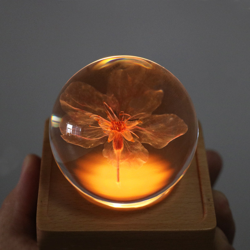 樱花水晶球蓝牙音响音乐盒音箱女生闺蜜老婆生日创意摆件