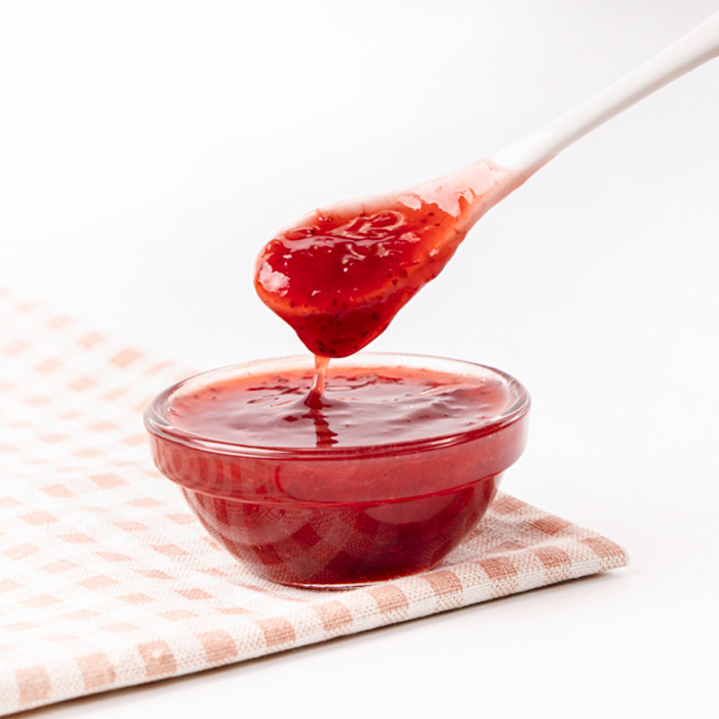 浓缩果酱桃桃草莓百香果芒果含果肉果刨冰甜品果酱