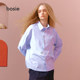BOSIE autumn shirt men's couple models female tide card geometry simple stitching contrast shirt tide B002 BOSIE autumn shirt men's couple models female tide card geometry simple stitching contrast shirt tide B002