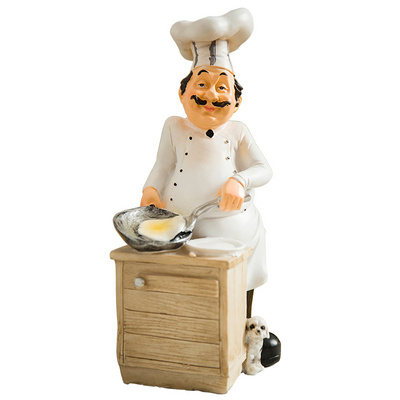 美式厨师公仔装饰品摆件甜品屋面面包店烘培人物摆件