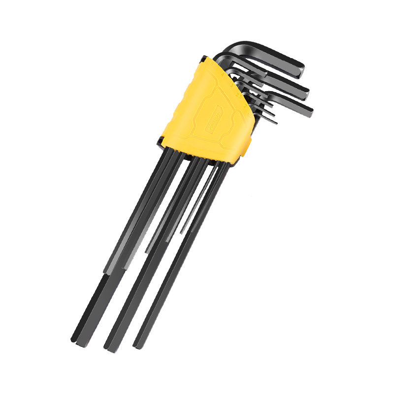 得力工具六角扳手套装黑色平头单个组合六棱内六角扳手