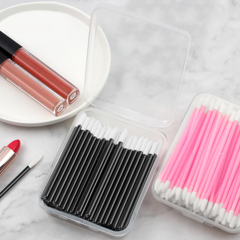acare一次性唇刷100支口红唇膏釉彩化妆小便便携化妆刷