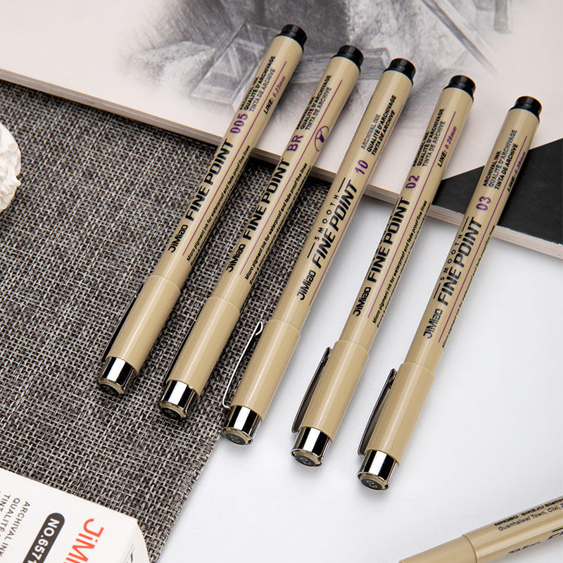 勾线笔美术线笔针管边勾笔描钩线学生构线笔专用针管笔