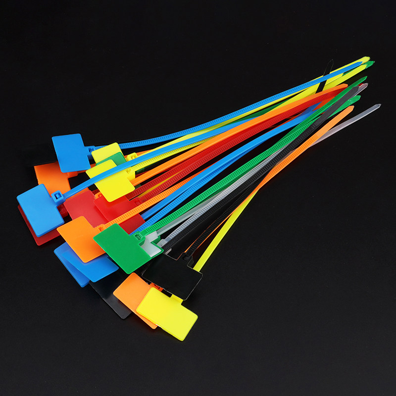 标牌扎带彩色带记号牌标签签牌自锁尼龙手写缎带