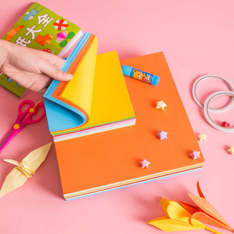 手工卡纸彩色折纸材料折叠幼儿园儿童手工制制作折纸