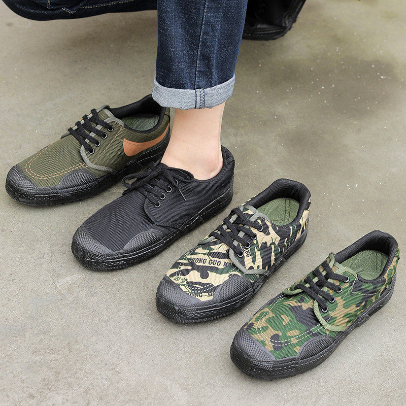 解放鞋男女民工工地干活劳保帆布胶鞋军训防滑布鞋