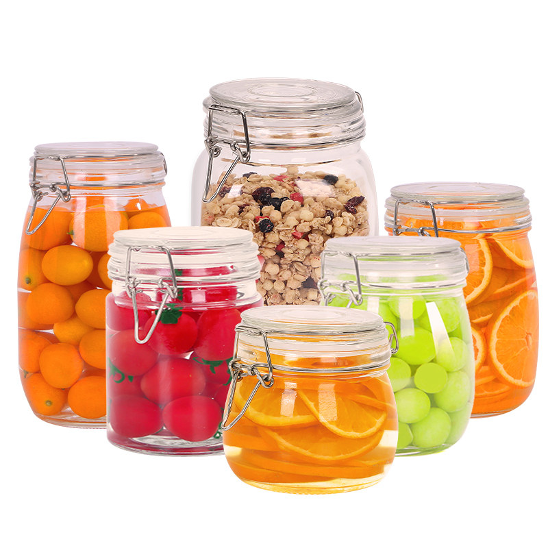 密封罐玻璃罐食品级瓶子泡菜坛子泡酒玻璃瓶带盖蜂蜜瓶收纳储存罐