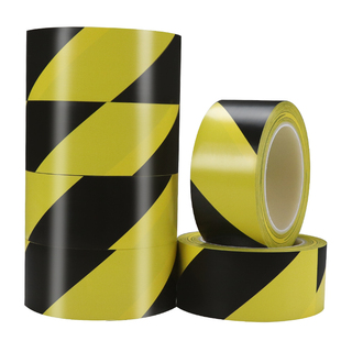 华久警示胶带PVC黑黄斑马线警戒地标贴地板地面胶带彩色划线胶带