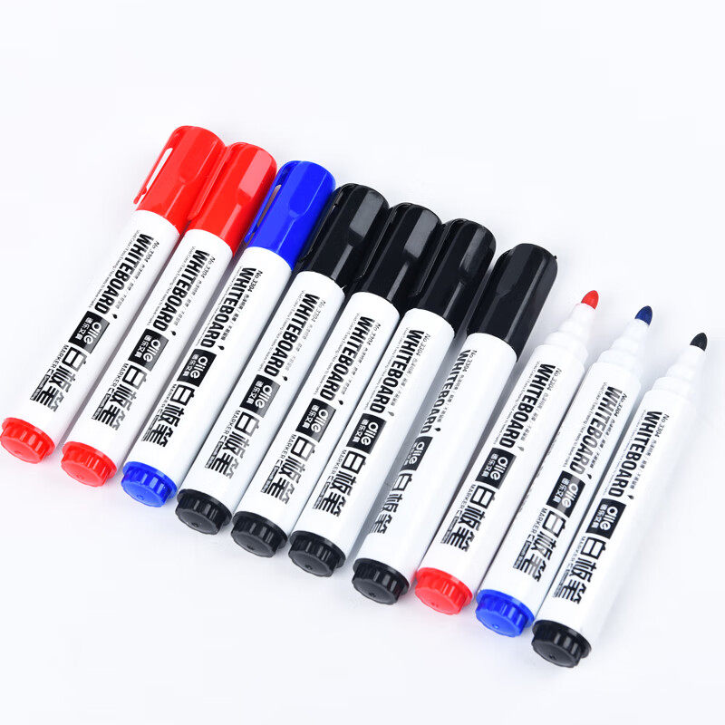 10支笔红易擦粗板笔写字笔写画板批发文具办公用品白板笔