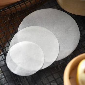 ເຈ້ຍ Steamer ຄົວເຮືອນທີ່ຖິ້ມໄດ້ steamer paper food grade non-stick high temperature resistant steamed buns commercial paper pad paper