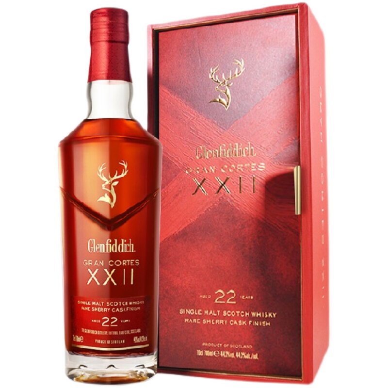 glenfiddich格兰菲迪22年璀璨珍藏系列单一麦芽威士忌700ml威士忌