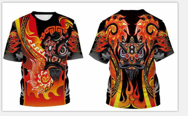 舞狮衣服醒狮狮子表演表演团团队狮队文化衫特价文化衫