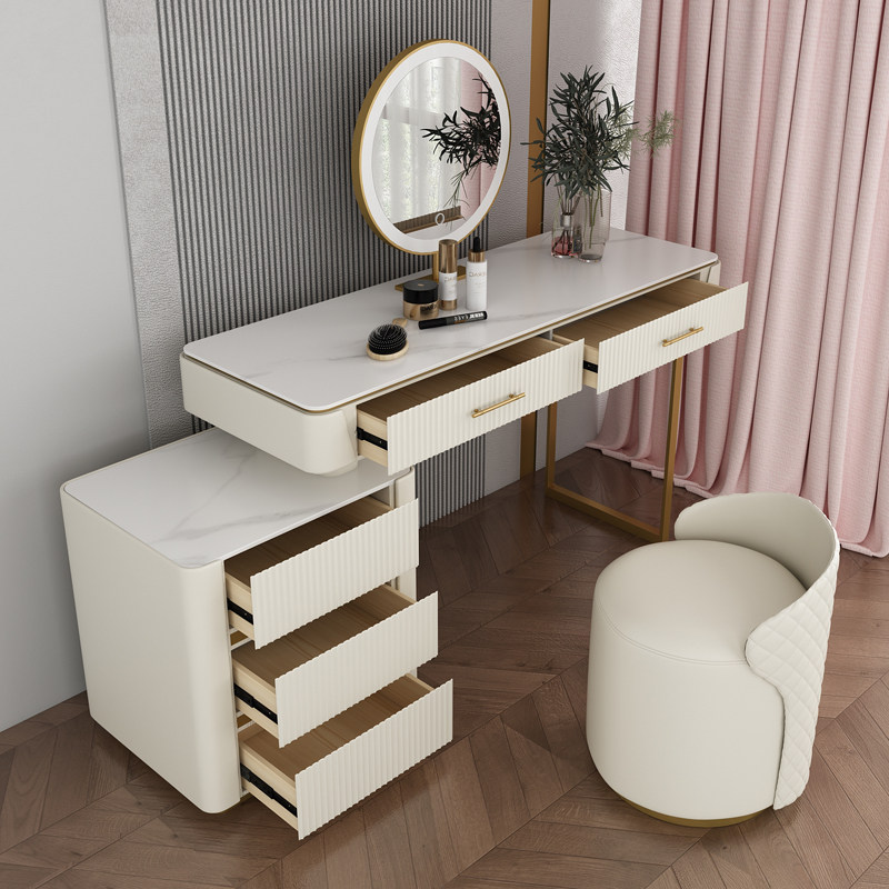 轻奢梳妆台卧室现代简约小户户型北欧网红ins风格梳妆台