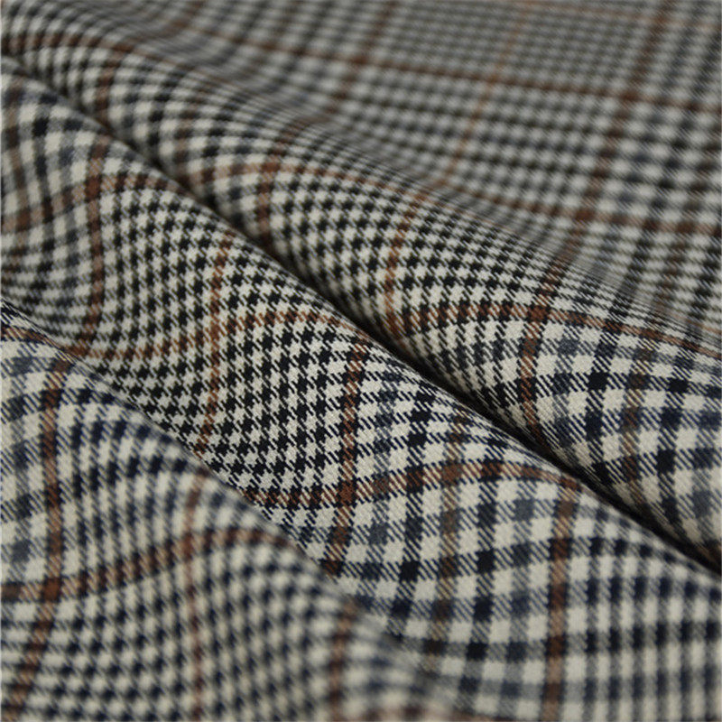 格纹秋冬复古2020布料英伦风色织格子条纹西装布面料