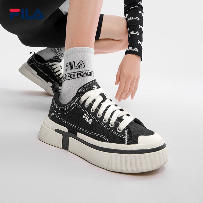 男鞋 平底鞋 loop帆布鞋 新款 运动休闲鞋 fila斐乐夏季 简约板鞋