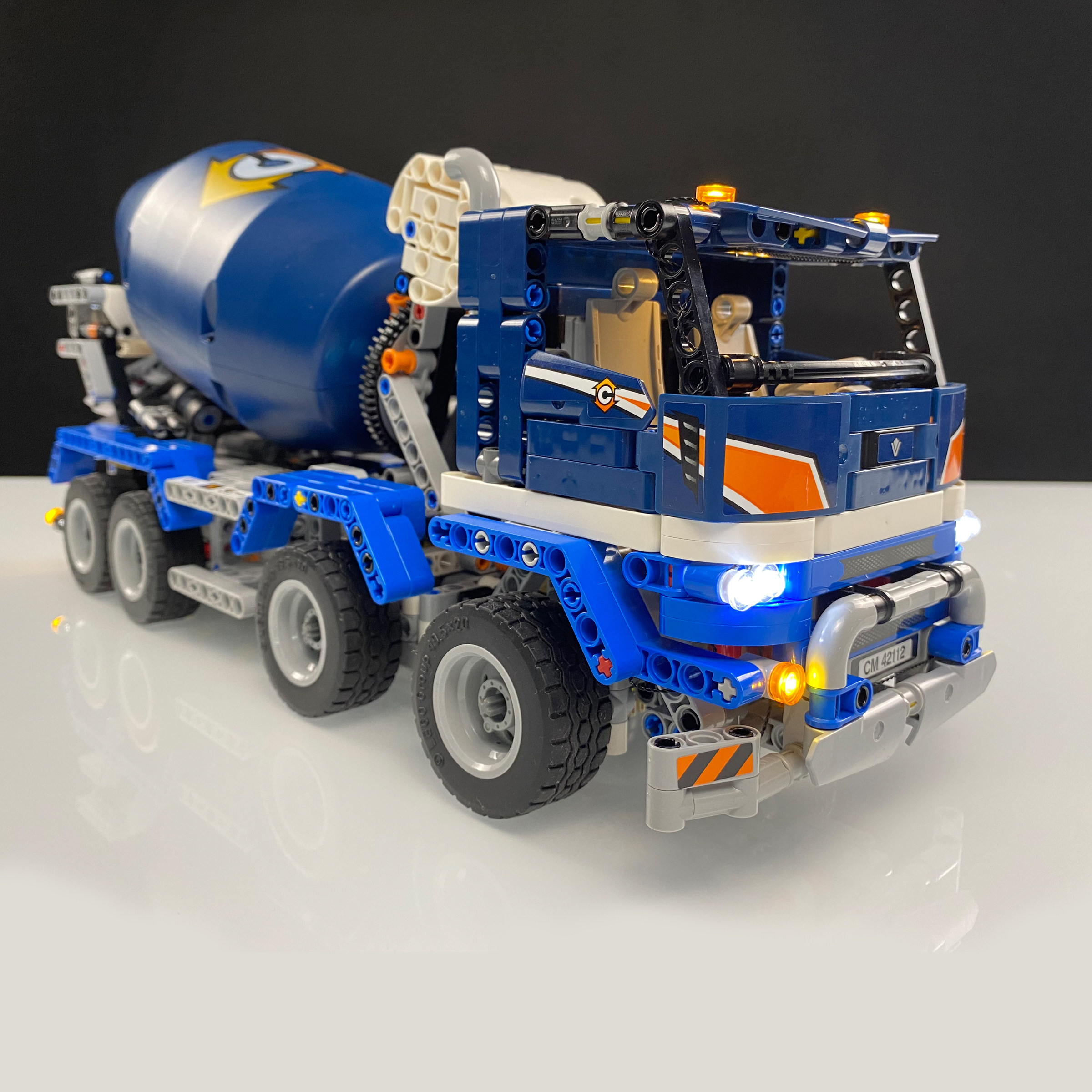 乐高lego42112混凝土搅拌积木电动改装升级遥控led塑料积木