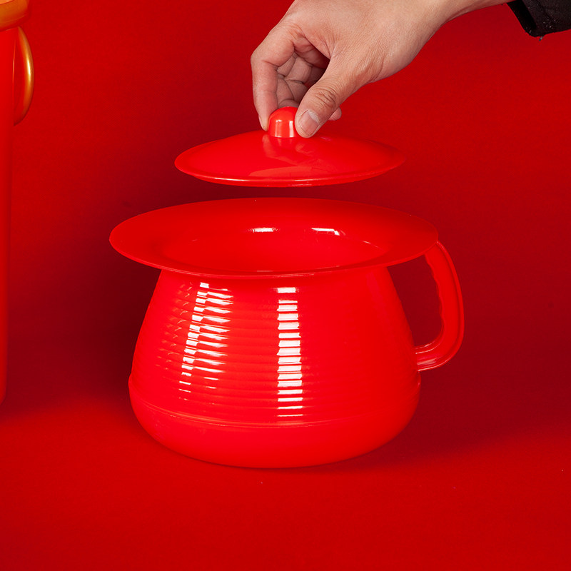 痰盂带盖老人儿童红色孕妇夜壶尿桶大人成人痰盂