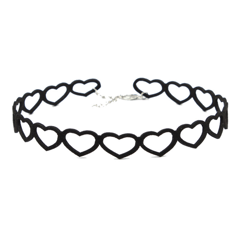 choker项圈女颈带项链锁骨链网红短款蕾丝仙气脖子饰品黑chocker