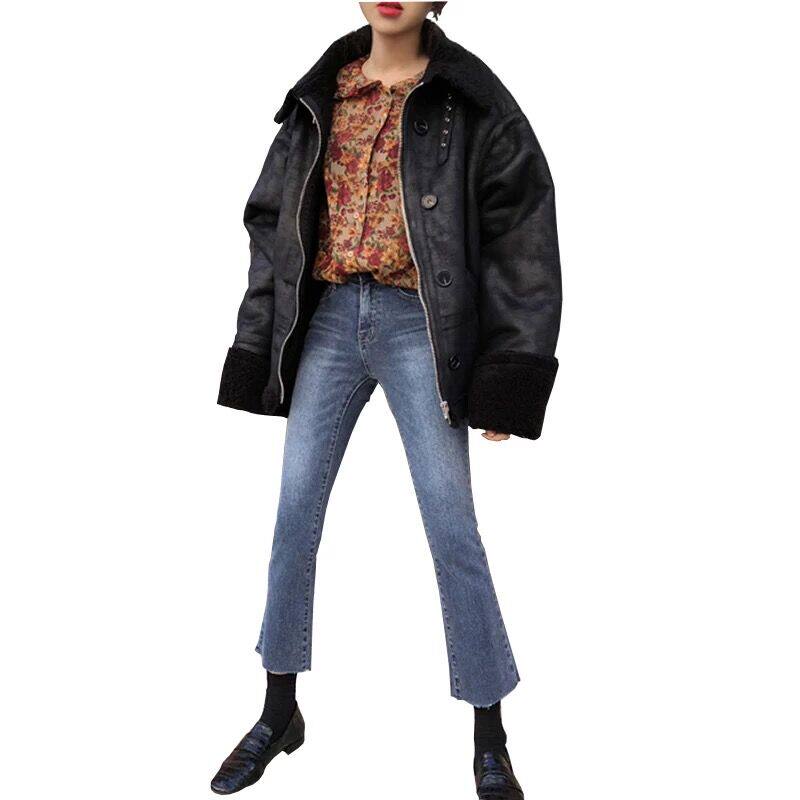 2020春装新款泫雅微喇牛仔裤女显瘦复古九分直筒宽松小个子喇叭裤