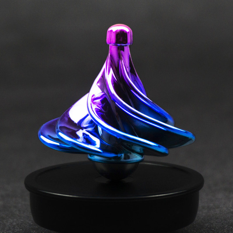 黑科技空气气动力风动陀螺盗梦空间旋风指尖手捻玩具陀螺