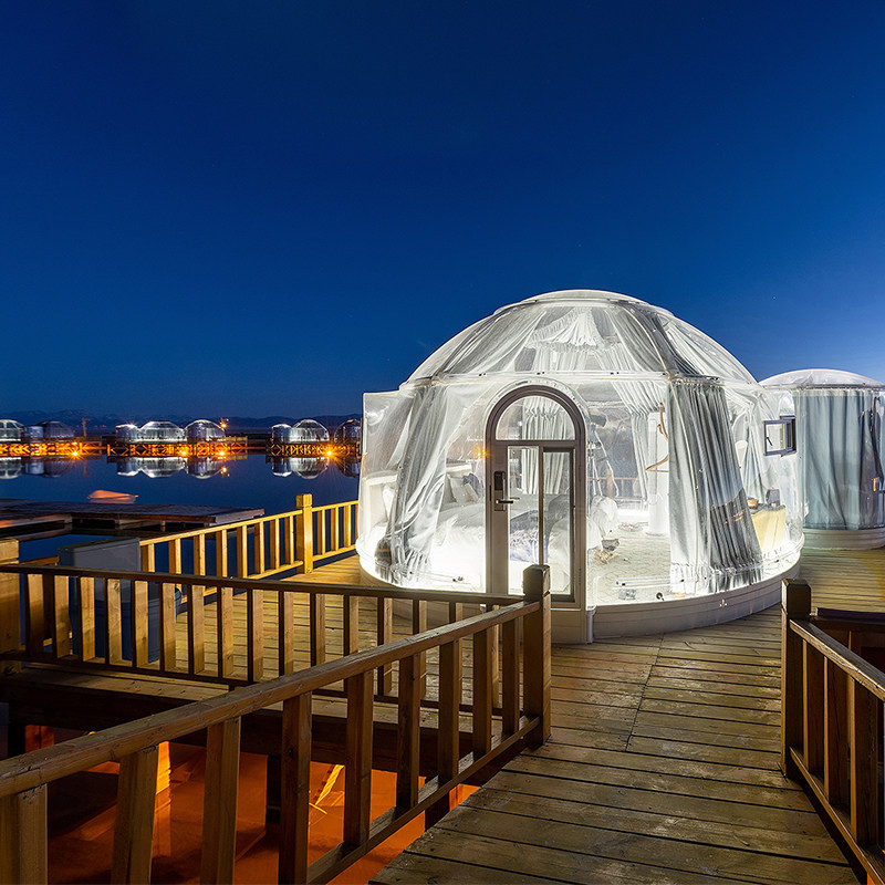 青海旅游茶卡盐湖天空壹号网红观星泡泡屋透明酒店亲子民宿旅拍 –