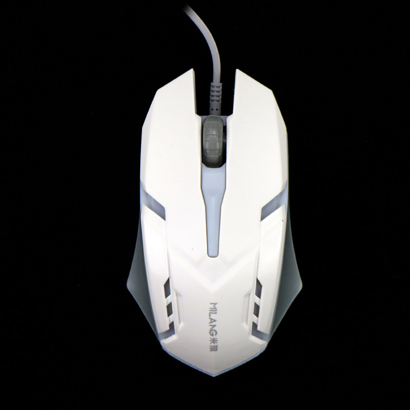 套装米狼t6键盘鼠标悬浮按键三色背光呼吸键鼠套装